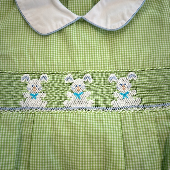 Easter Petit Bebe 18M smocked bunny bubble - Picture 3 of 3